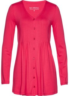 Трикотажная блузка с защипами (ярко-розовый) Bonprix