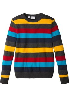 Вязаный пуловер в полоску (яркие полоски) Bonprix