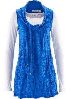 Туника с жатым эффектом + футболка (2 изд.) (лазурный) Bonprix