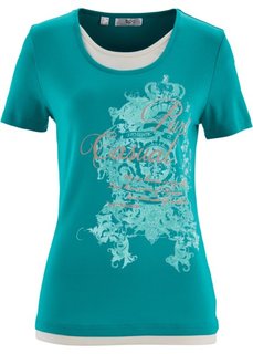 Футболка 2 в 1 (бирюзовый) Bonprix