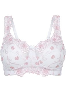 Разгрузочный бюстгальтер без косточек, чашка F (белый/розовая пудра) Bonprix