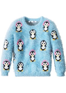 Пуловер с зимним мотивом (нежно-голубой) Bonprix