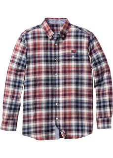 Фланелевая рубашка Regular Fit в клетку (светло-серый/синий/красный в клетку) Bonprix