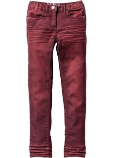 Брюки Skinny с потертым эффектом, Размеры  116-170 (бордовый) Bonprix