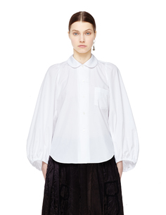 Белая блузка с объемными рукавами Comme DES GarÇons