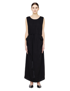 Платье из вискозы с поясом Ann Demeulemeester