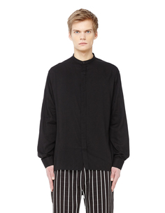 Черная рубашка с воротом стойкой Haider Ackermann