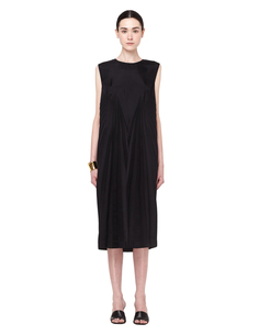 Черное платье с плиссировкой Maison Margiela