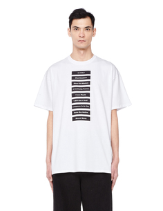 Белая хлопковая футболка с принтом RAF Simons