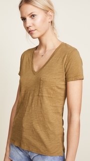 Madewell Whisper Cotton Tee with V Neck &amp; Pocket