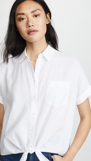 Madewell Short Sleeve Tie Front Shirt