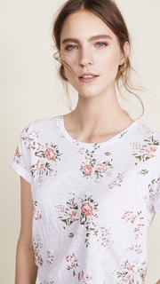 MONROW Floral Crew Tee