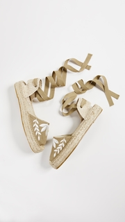 Soludos Embroidered Floral Sandals