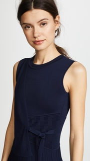 Yigal Azrouel Wrap Front Pleated Skirt Dress