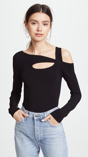 Autumn Cashmere Asymmetrical Cold Shoulder Top