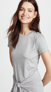 Three Dots Big Sur Stripe Tie Front Dress