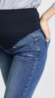 PAIGE Maternity Verdugo Frayed Ankle Jeans