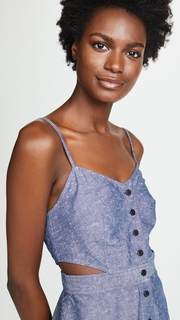 Madewell Chambray Cutout Cami Mini Dress