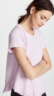 Wilt Shrunken Ruffle Shirttail Tee
