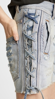 Faith Connexion Laced Denim Shorts