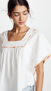 Madewell Pom Pom Butterfly Top