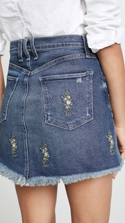 McGuire Denim Izabel Embroidered High Rise Miniskirt