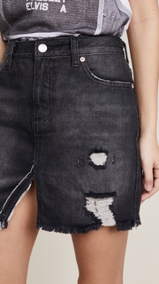 Free People Relaxed &amp; Destroyed Skirt