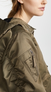 Hunter Boots Drawstring Bomber Jacket