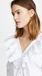 J.O.A. Ruffle Detail Top