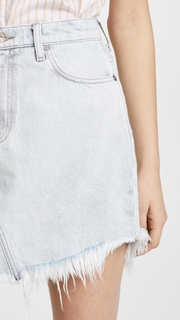 7 For All Mankind Scallop Frayed Hem Skirt