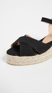 Castaner Blaudell Crisscross Low Wedges