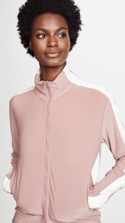 Norma Kamali Side Stripe Turtle Track Jacket