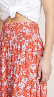 Free People Way of the Wind Printed Midi Skirt