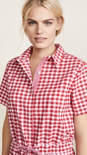 Clu Gingham Shirt Dress with Ruffles