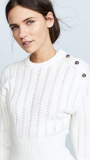 Jason Wu Long Sleeve Peplum Sweater