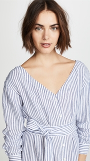 FRAME Belted Poplin Dress