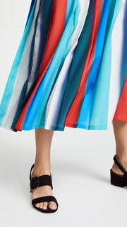 Stella Jean Vertical Stripe Midi Skirt
