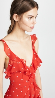 For Love & Lemons Analisa Polka Dot Tank Dress