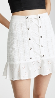 For Love &amp; Lemons Hermosa Eyelet Miniskirt