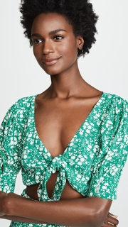 For Love &amp; Lemons Zamira Floral Crop Top