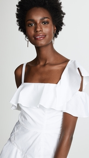 KENDALL + KYLIE One Shoulder Flutter Dress