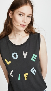 SUNDRY Love Life Muscle Tank