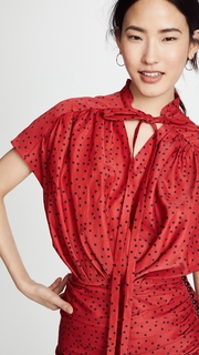 Magda Butrym Reno Tie Neck Mini Dress