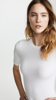 Enza Costa Rib Half Sleeve Crewneck