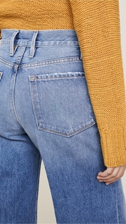 FRAME Le Crop Palazzo Pants with Raw Edge