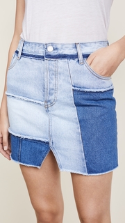 KENDALL + KYLIE Denim Patchwork Skirt