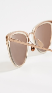 Linda Farrow Luxe Rose Gold Cat Eye Sunglasses