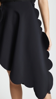 Paskal Scalloped Skirt with Diagonal Hem
