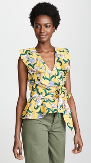 Moon River Floral Flounce Top