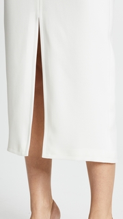 Yigal Azrouel Cream Suiting Slit Skirt